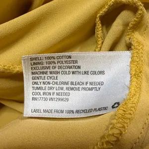 Knox Rose Yellow Flutter Sleeve Tiered V-Neck Lined Baby Doll Mini Dress Size L thumbnail 8