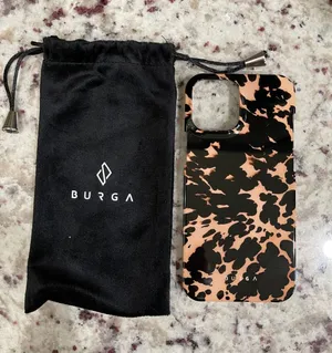 Burga iPhone 12 Pro Case Wild Soul Animal Print Black Tan Glossy Snap On Cover thumbnail 1