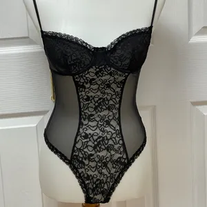 Victoria's Secret Black Bodysuit 34B -In‎ Bag. thumbnail 2