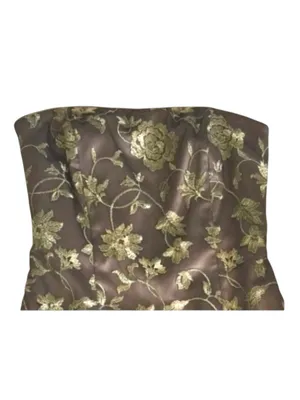 Adrianna Papell ✶ Strapless Lace Sheath Cocktail Dress ✶ Floral Embroidery ✶ 2 thumbnail 6