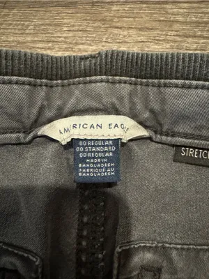 American Eagle Outfitters Wide Cargo Pants in Washed Gray thumbnail 2