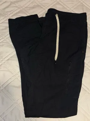Vuori Women Ripstop Pant Charcoal Canvas Drawstring Tapered Stretch thumbnail 1