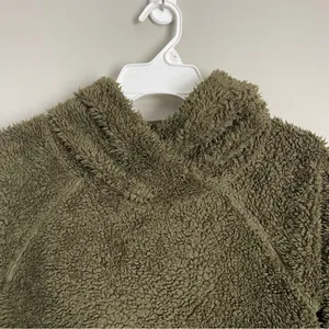 NIKE | Olive Green Sherpa Fleece Pullover Jacket Sz M thumbnail 4