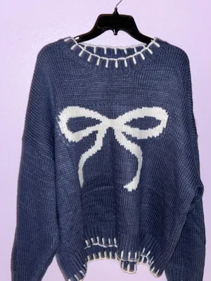 Ribbon Knit Sweater Size L thumbnail 2