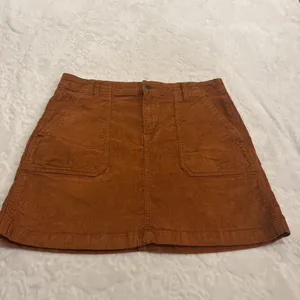 Old Navy Skirt Women 12 Brown Corduroy Cotton Stretch Zip thumbnail 3