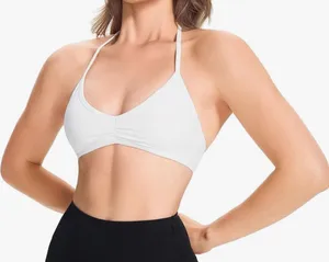 Halter sports bra White thumbnail 1