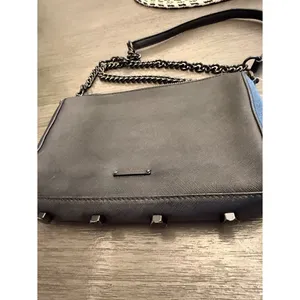 Rebecca Minkoff Avery Crossbody Bag Black Saffiano Leather‎ Gunmetal Chain OS thumbnail 5