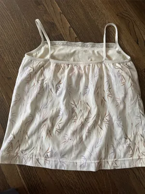 Jockey Cream Floral Lace-Trim Camisole with Adjustable Straps thumbnail 3