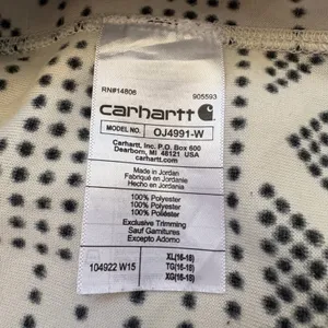 Carhartt Sherpa Fleece Pullover Womens XL‎ White Black Geometric Snap Front thumbnail 8
