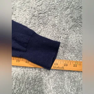 Maeve Anthropologie knit Navy Blue hooded sweater thumbnail 12