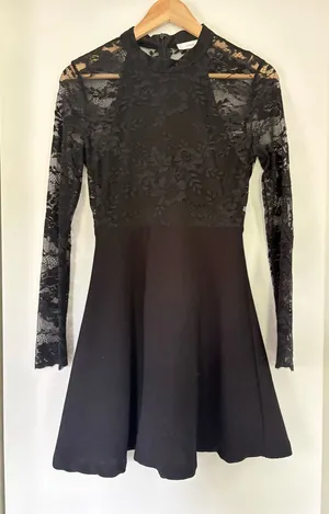 Lush Black Lace Dress thumbnail 1