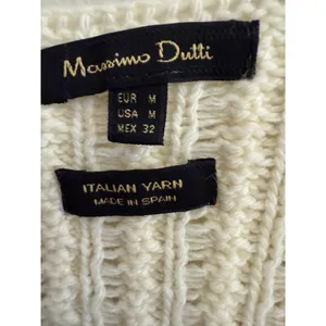 Massimo‎ Dutti ITALIAN YARN Designer Cream lightweight Knit Maxi Dress Luxury M thumbnail 5
