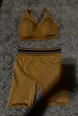 PINK Victoria's Secret Mustard Workout Set. thumbnail 1