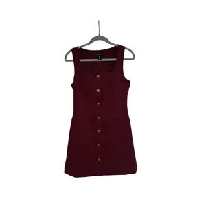 Sincerely Jules Button Front Burgundy Sleeveless Dress S thumbnail 2