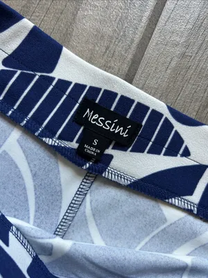 Bold Navy & White Maxi Skirt with Graphic Print thumbnail 2