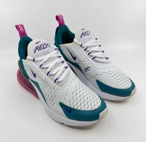 Nike Women's Air Max 270 SZ 6 Teal Purple Pink AH6789-108 thumbnail 1