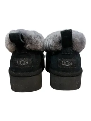 UGG Nita Genuine Shearling Slipper Black Gray Platform NWOB Women’s 7 thumbnail 8