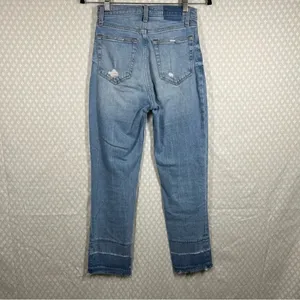 Abercrombie & Fitch‎ Curve Love Ultra High Rise Ankle Straight Jeans thumbnail 3