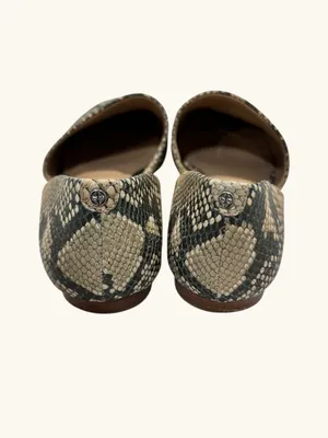 Antonio Melani Leather Snakeskin D'Orsay Flats 8M Python Printed Pointed Slip On thumbnail 7