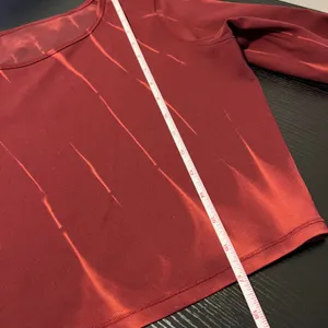 Lululemon Red Orange Tie Dye Wunder Train Cropped Long Sleeve Athletic Shirt 10 thumbnail 8