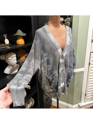 Young Fabulous & Broke Indie Distressed Cardigan Sweater Size M/L thumbnail 6