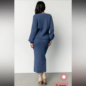 Baltic Born Blue Knit Skirt Set thumbnail 4