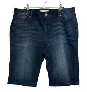 Cato est 1946 Denim Bermuda Shorts Blue Size 16 thumbnail 1