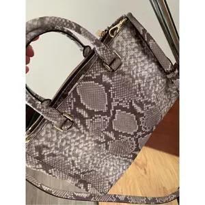 Michael Kors Beige Python Embossed Leather Satchel thumbnail 7