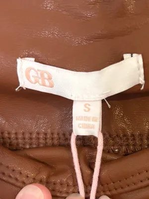 GB Gianni Bini Brown Faux Leather High-Waist Leggings Size Small NWT thumbnail 3