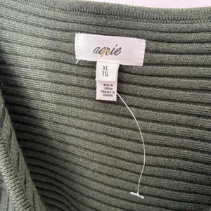 Aerie Dark Green Ribbed Crop Top Corset NWOT Womens X-Large thumbnail 3