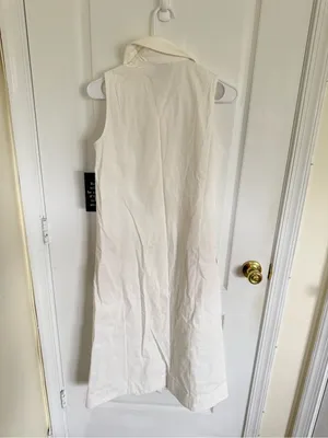 Tuckernuck NEW White Sleeveless Collared Button-Front Dress thumbnail 4