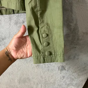 ModCloth Military Inspired Olive Green Button Jacket‎ Structured Fit Size Small thumbnail 4