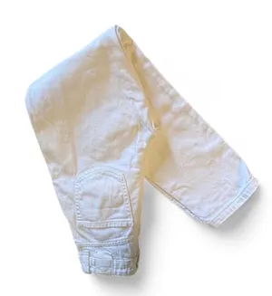 ZARA White High-Waisted Mom Fit Jeans - Size US 2 (EUR 34) - Bright White Denim thumbnail 1