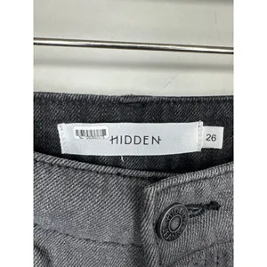 Hidden Jeans Tracey Straight Fit Black‎ Two Tone Raw Hem Size 26 HD1312ST Denim thumbnail 6