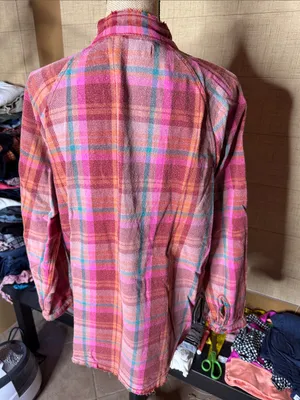 Free People We The Free Summer Daydream Plaid Button Down Shirt XS Boho thumbnail 10
