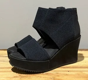*New* Eileen Fisher Women'S Leto Wedge Sandal,‎ Black, 5.5 B101 thumbnail 1