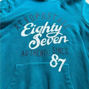 Vintage Aeropostale Blue Sporty Hoodie Sweater size M thumbnail 2
