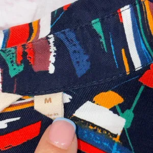 Soft Surroundings Medium “Sail Away” Nautical Themed Blouse thumbnail 5