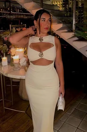Zara maxi dress conch cutout fitted bodycon party cocktail evening wedding thumbnail 5
