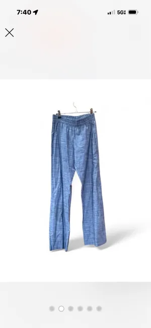 Drew Blue Linen Pants with Subtle Stripes Sz XS NWT Retail $166 thumbnail 2