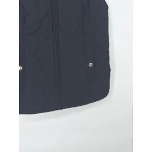 Croft & Barrow Vest Women‎ PXS Navy Blue Quilted Zip Up Outdoor Hiking Classic thumbnail 3