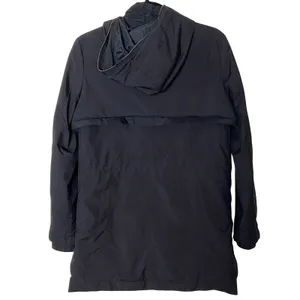 Banana Republic Black‎ Lightweight Hooded Rain Coat Jacket Women's Small GUC thumbnail 6