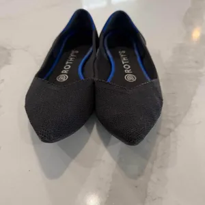 Rothy's The Point Black Solid Blue Halo Ballet Flat Women's 7.5 Slip On Comfort thumbnail 6
