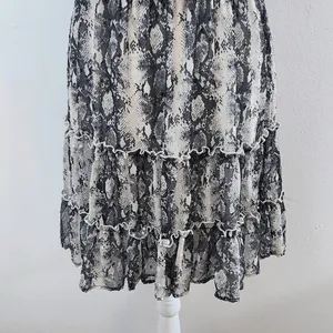 Altar'd State Gray Snakeskin Print Mini Dress Size Medium Wedding Guest Dress thumbnail 6