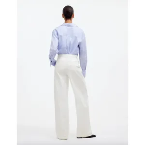 Madewell The Harlow Wide Leg Jean Airy Denim Baggy White High Waist US 31 NWT thumbnail 4
