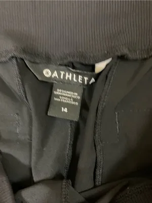 Athleta Black Brooklyn Mid‎ Rise Wide Leg Cropped Pants Size 14 Casual Travel thumbnail 3