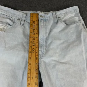 Madewell The Perfect Vintage Straight Jeans Light Wash Distressed Size 33 thumbnail 5