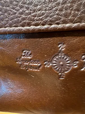 Weather Point the American Original Vntg dark brown leather shoulder/crossbody thumbnail 4