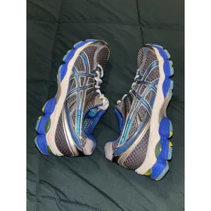 Women's Asics Gel Cumulus 14 Silver Blue Seafoam Running Sneaker 8.5 thumbnail 3