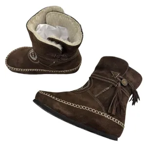 Vintage Sherpa Lined Suede Moccasin Winter Boots Women’s Size 6.5/7 thumbnail 10